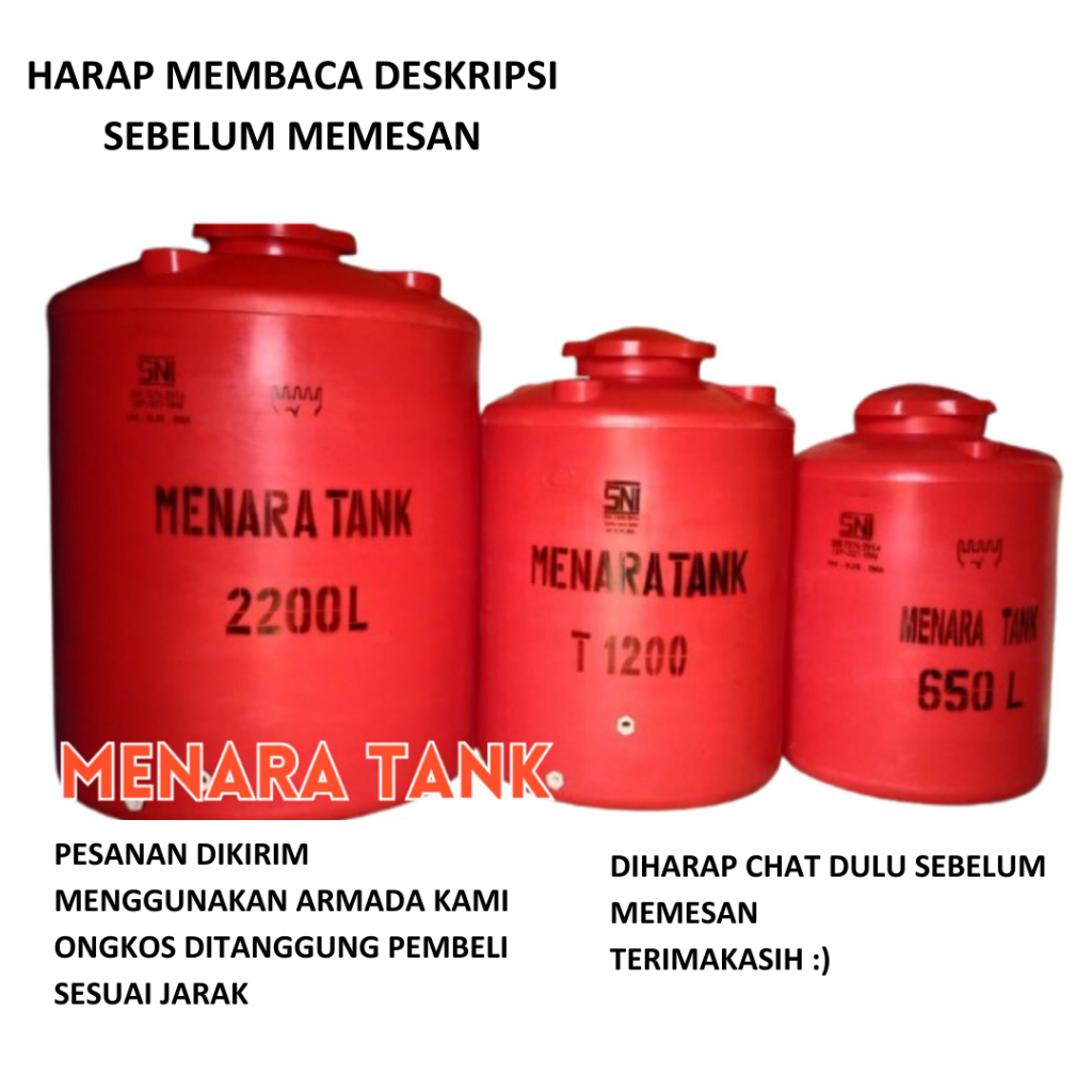(BACA DESKRIPSI SBLM MEMESAN) TANDON AIR MENARA 650 L/1200 L/2200 L