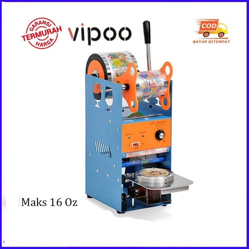 Cup Sealer Vipoo Sealing Machine Mesin Cup Sealer Press Cup Gelas Plastik Minuman