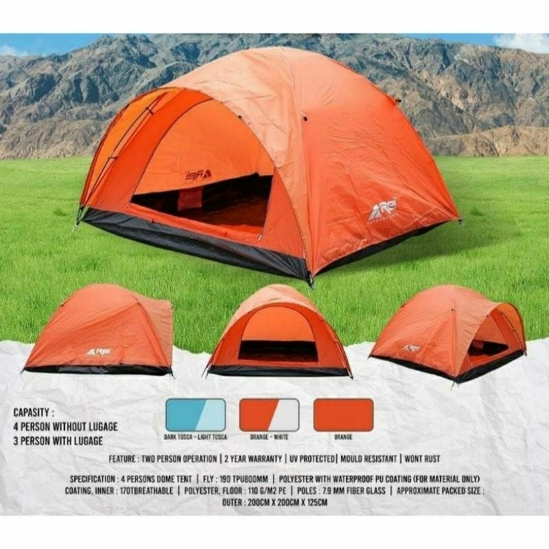 Tenda Gunung Pria ELLIOT Kapasitas 4 Person AREI OUTDOORGEAR - TENDA CAMPING HIKING REI ELLIOT KAPAS