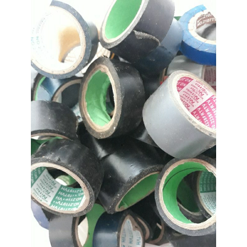 Isolasi listrik hitam kiloan, isi 50-60 pcs