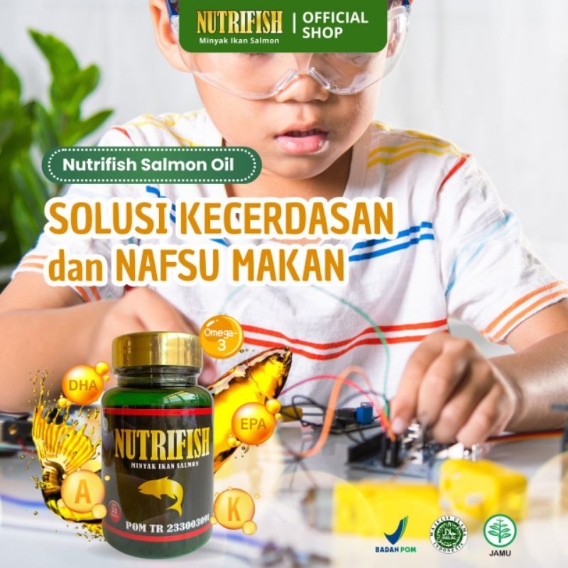 NUTRIFISH Minyak Ikan Salmon Untuk Anak - Meningkatkan Kecerdasaan, Nafsu Makan, & Kekebalan Tubuh 1
