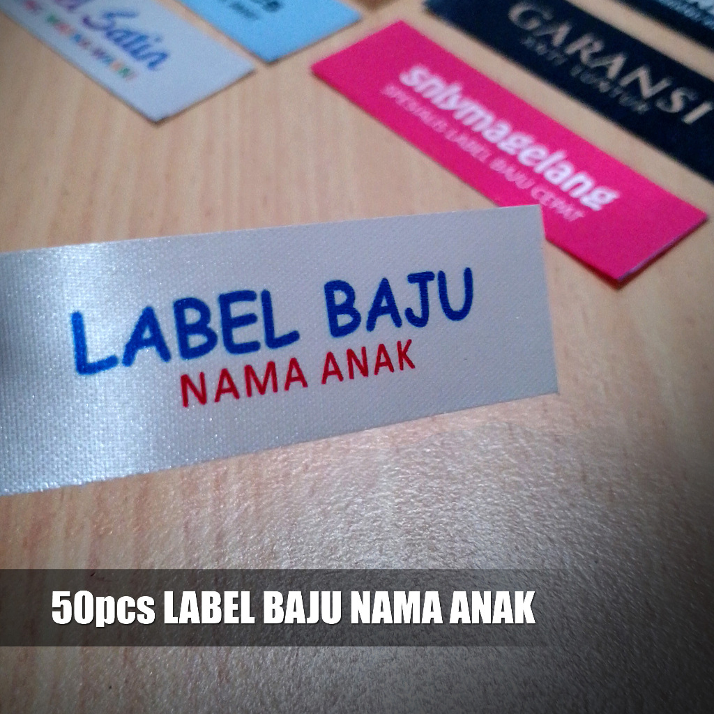Label Nama Anak Sendiri Label Baju Pesantren Seragam