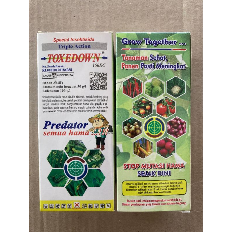 Insektisida TOXEDOWN 150EC Isi 100ml Bahan Aktif: Emmamectin benzoat 50g/l + Lufenuron 100g/lp