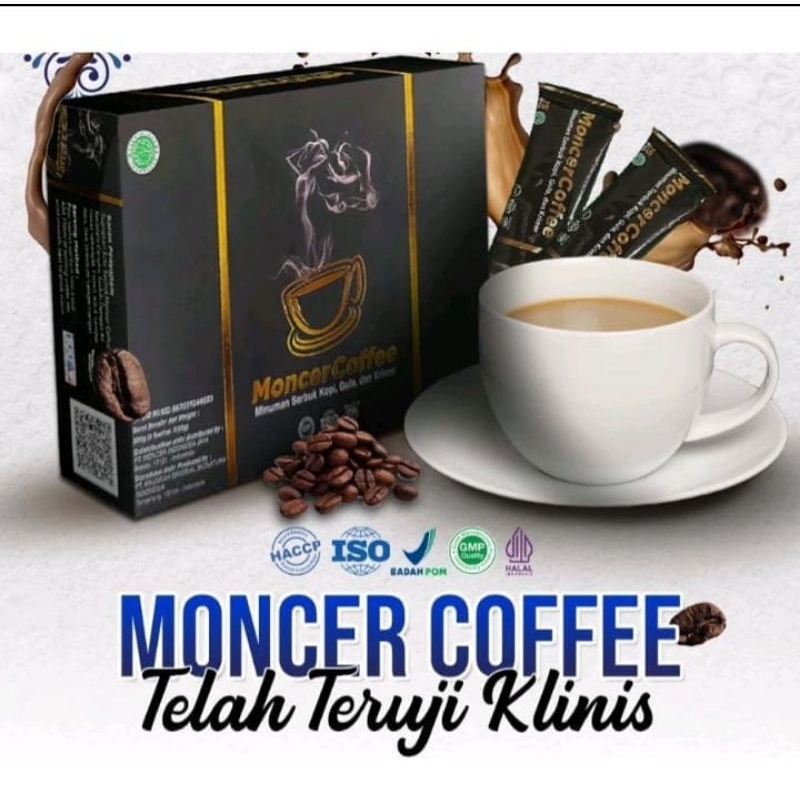 

Terlarisss!! 1box Monceer isi 8shaset, Monceer Coffee! Coffeenya Pria Dewasa!!