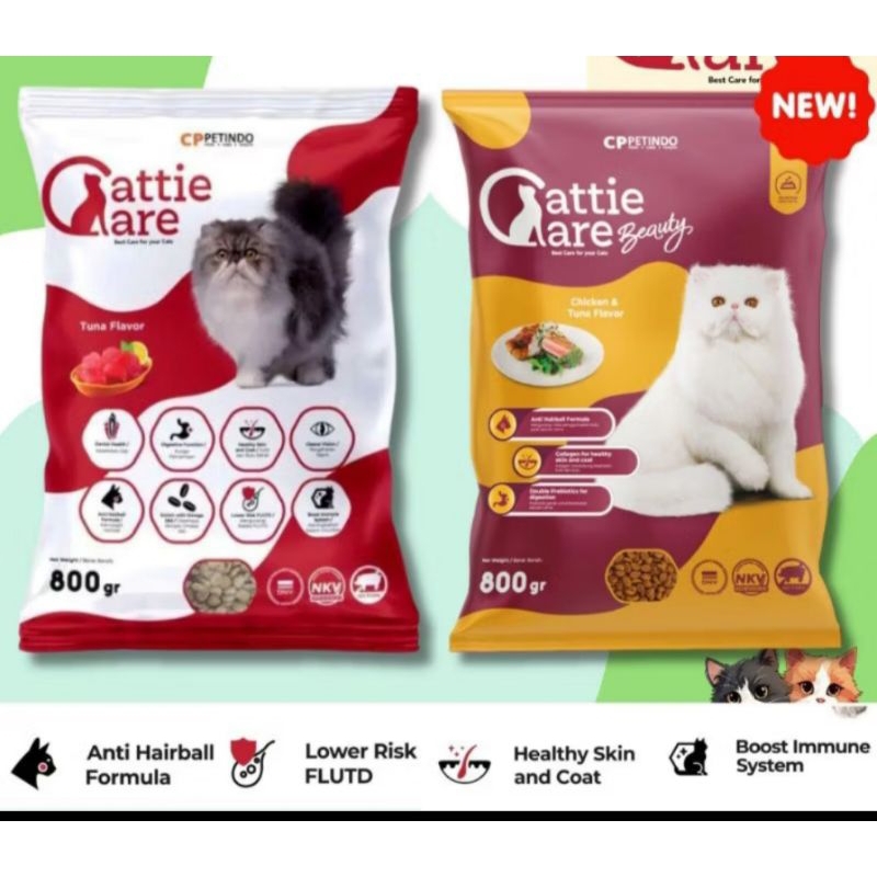 makanan kucing cattie care/cattie care beauty
