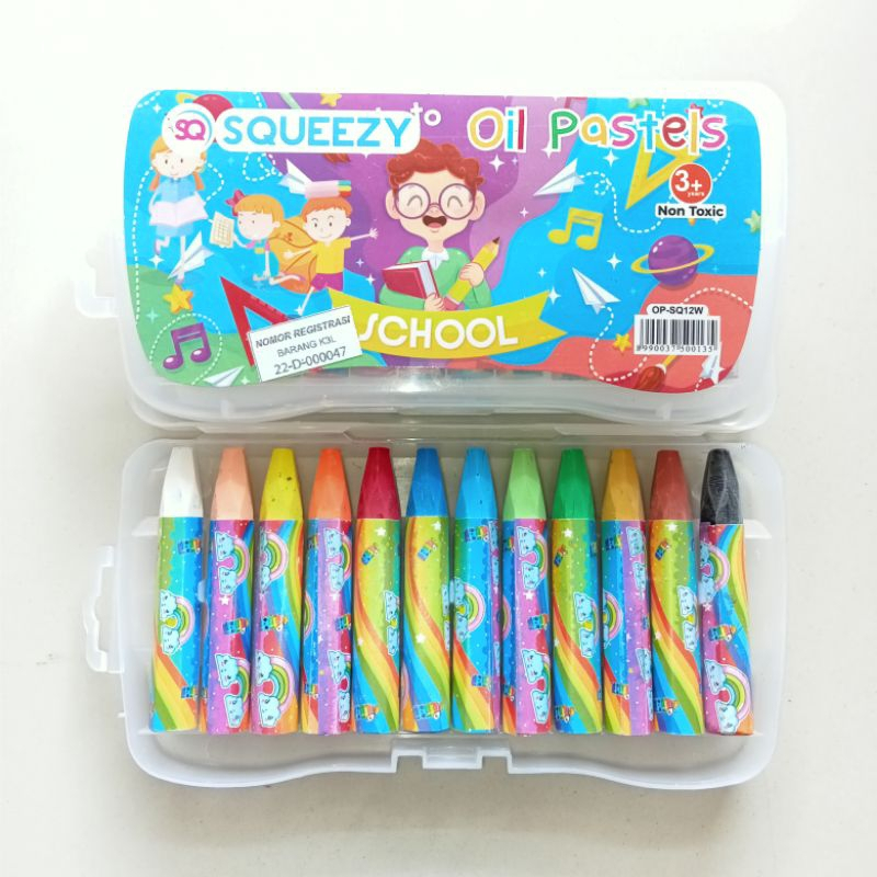 

Crayon Oil Pastel Squeezy 12 Warna ( Set ) [ Original ]