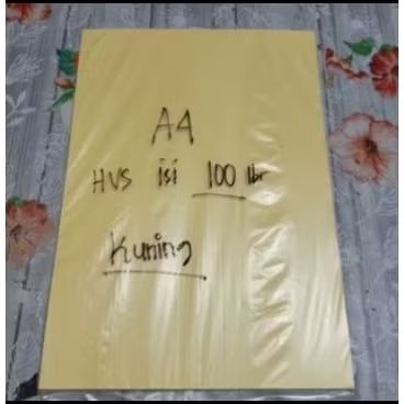 

Kertas HVS A4 Warna Kuning Eceran Isi 100 Lembar / Paper Fotocopy