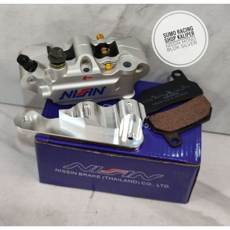 KALIPER MONOBLOK NISSIN PLUS BREKET CNC MOTOR BEAT FI, SCOOPY FI, VARIO 125/150 OLD