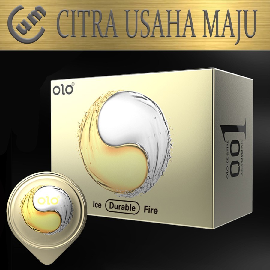 KONDOM OLO 0.01 PREMIUM ICE & FIRE SENSATION GOLD YINYANG CONDOM 001