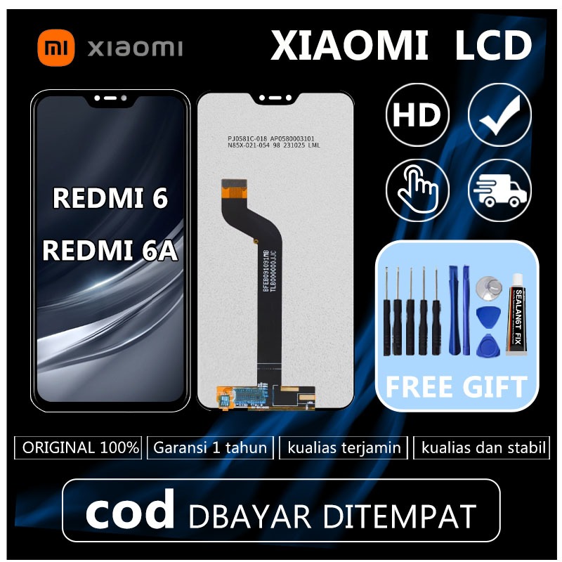 LCD xiaomi redmi 6/redmi  6a  HD TOUCHSCREEN  ORIGINAL 100% FULL SET【ORIGINAL Garansi 1 tahun 】