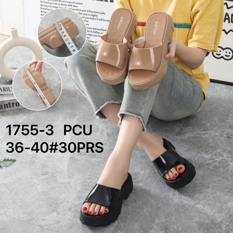 BALANCE Sandal slop wedges wanita balance import jelly karet 1755
