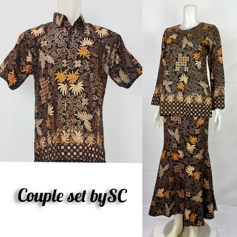 Sircinta Couple Set Batik Tania | Set Rok Batik Wanita + Kemeja Pria  bySC