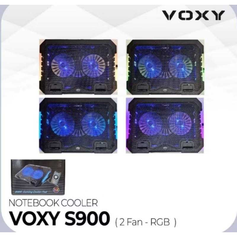 RH-MDN Cooler Fan laptop Voxy S900 2 kipas RGB / kipas laptop Voxy S900 2 kipas RGB