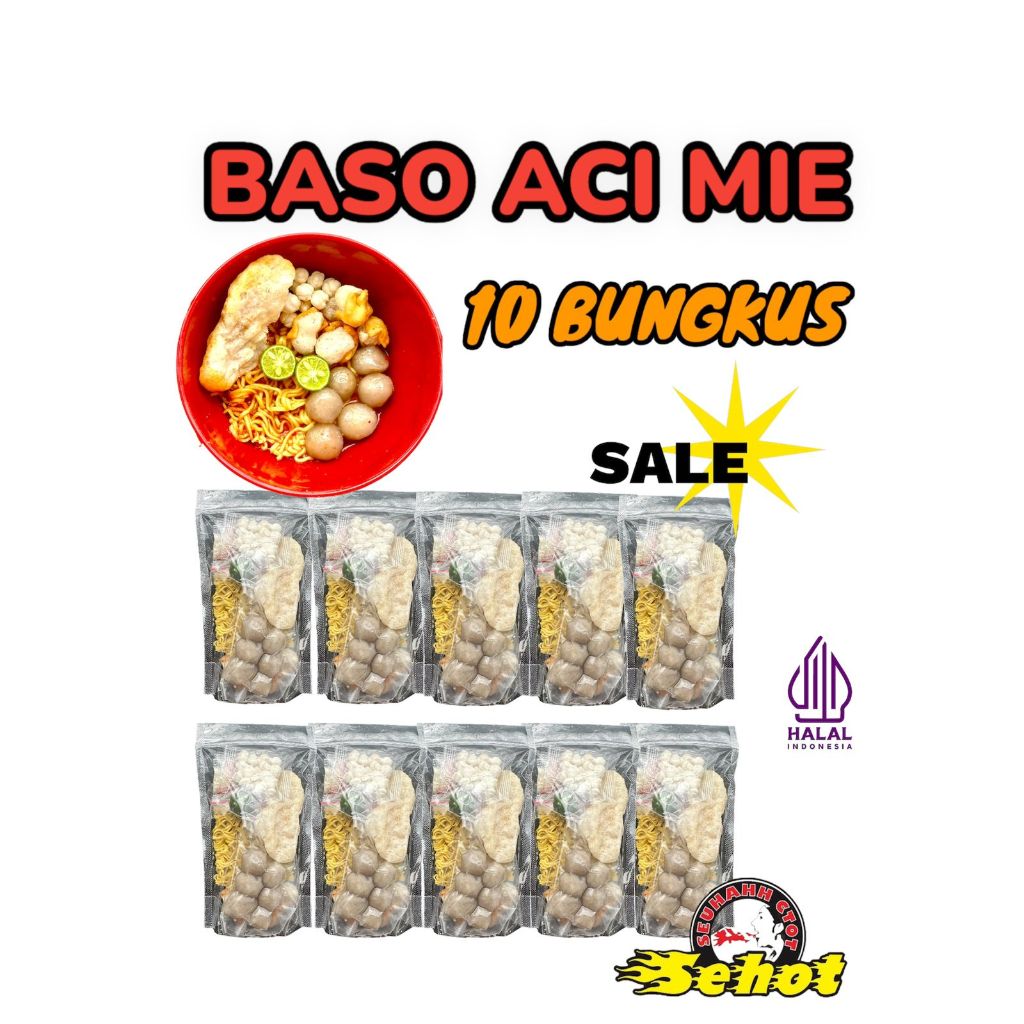 

PAKET HEMAT 10 BUNGKUS BASO ACI MIE HOTPOT INSTAN BOCI MIE MAKANAN PEDAS