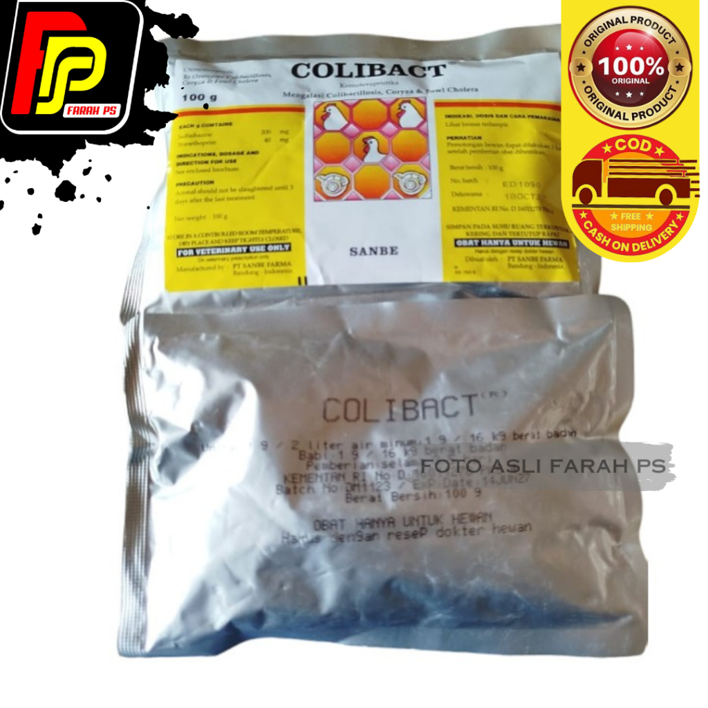 Colibact serbuk 100 gram antibiotik hewan ayam