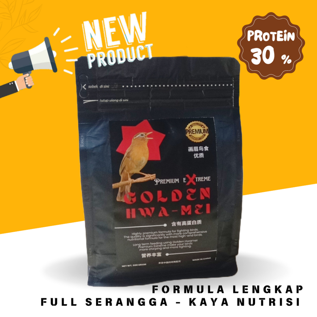 New produk pakan burung import 500 gram  voer wambi poksay murai anis  kacer anis merah  dll