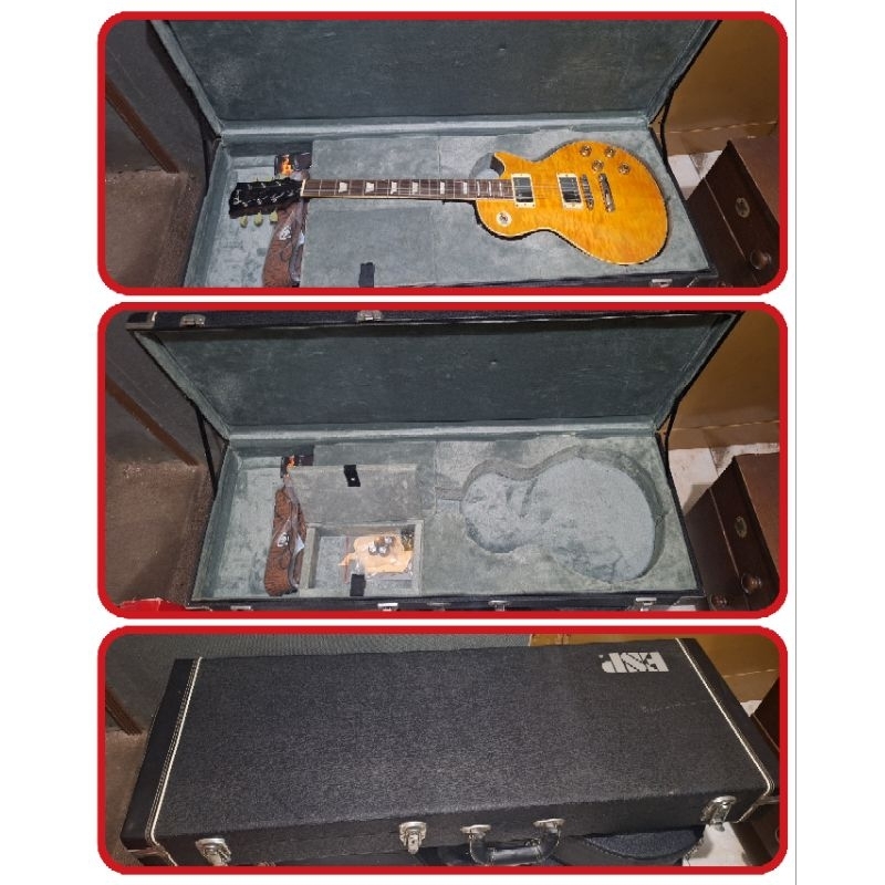 Hard Case ESP electric guitar les paul model (second). # Gitar hanya variasi utk size H/C.