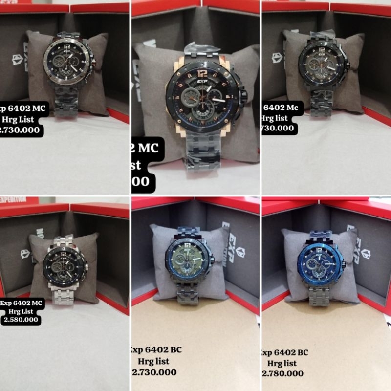 Jam Expedition E 6402 BC original || Jam Pria Wanita Expedition E 6402 MC Original