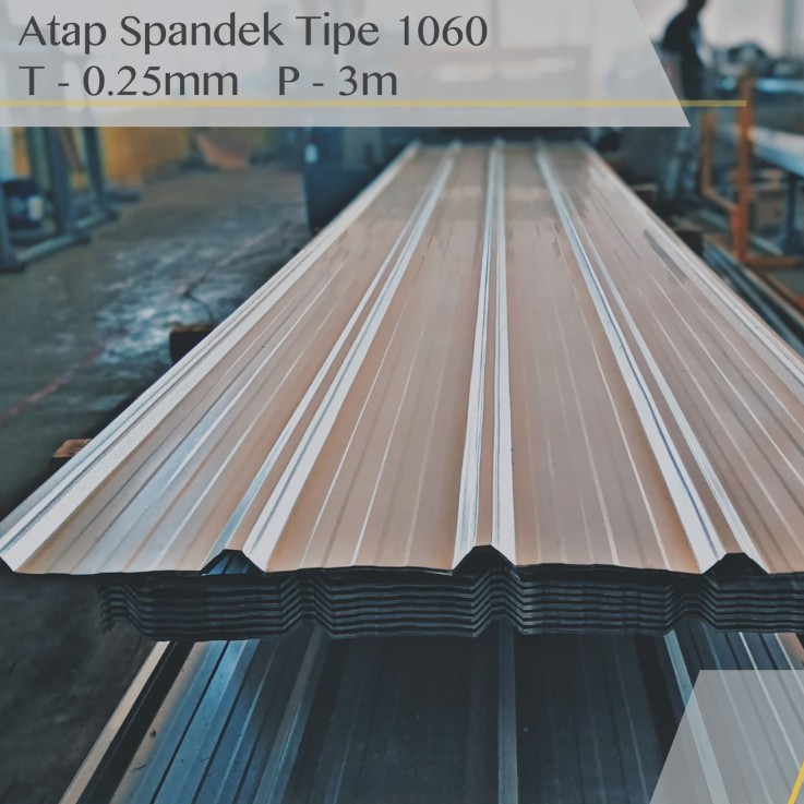Atap Spandek 0.25 mm x 3 mtr Galvalum Zincalum SUPRADEK BAHAN SNI 1060