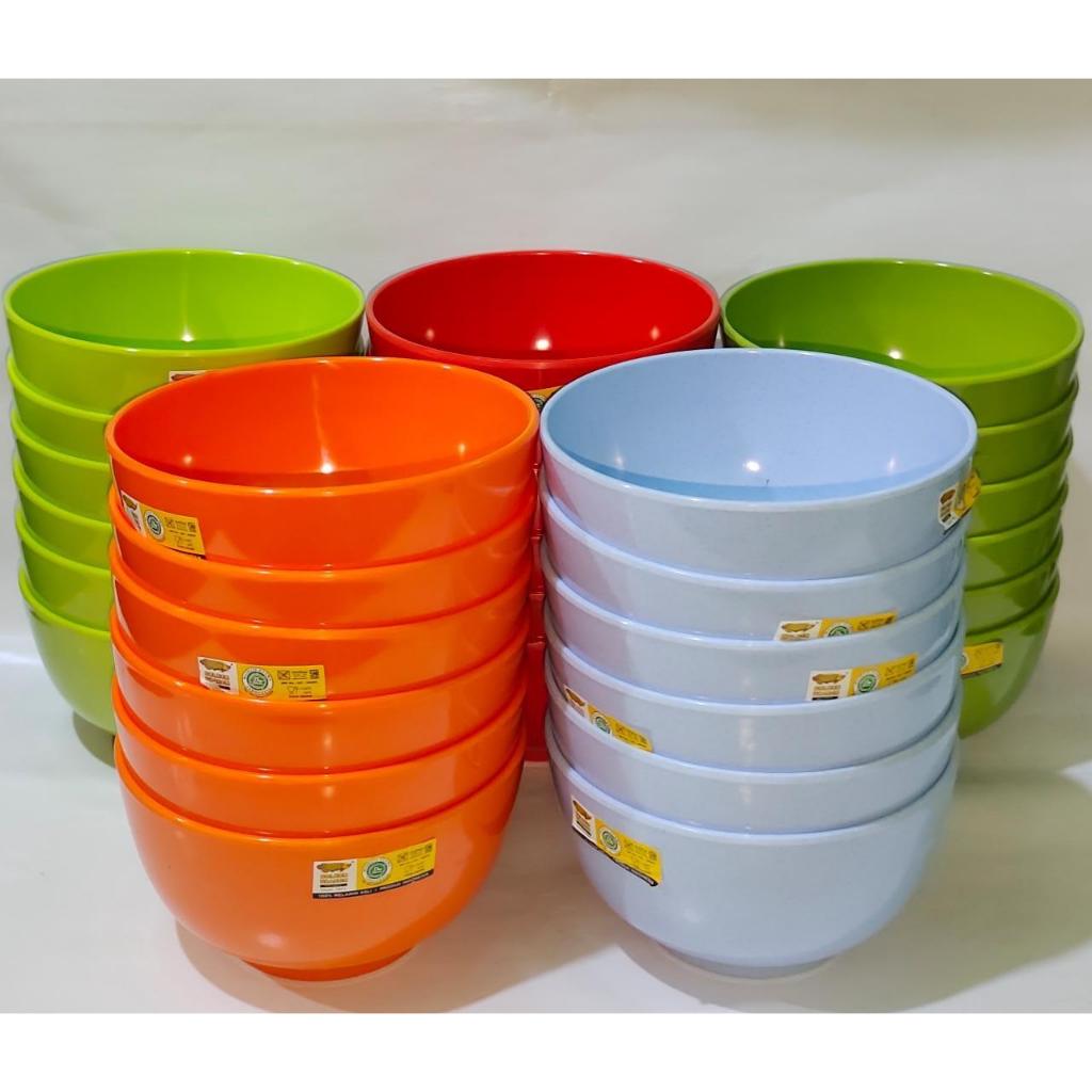 6pcs Mangkok Kaki Melamin 6 Inch Golden Dragon / 6 Mangkok Baso Mie Ayam Sup W-0806 GOLDEN DRAGON