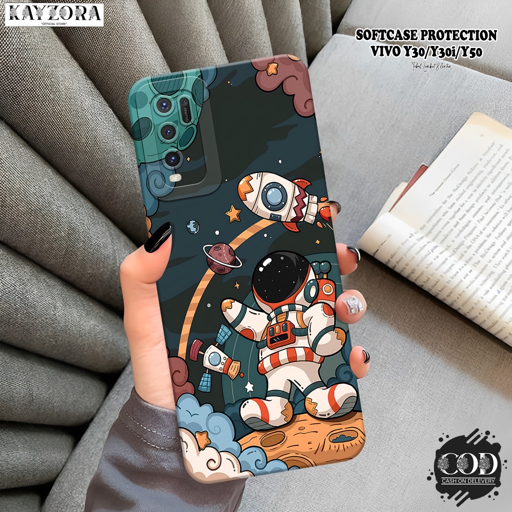 Case VIVO Y30 / Y30i / Y50 Terbaru Fashion Case Astronaut Casing VIVO Y30 / Y30i / Y50 Silikon Pro C