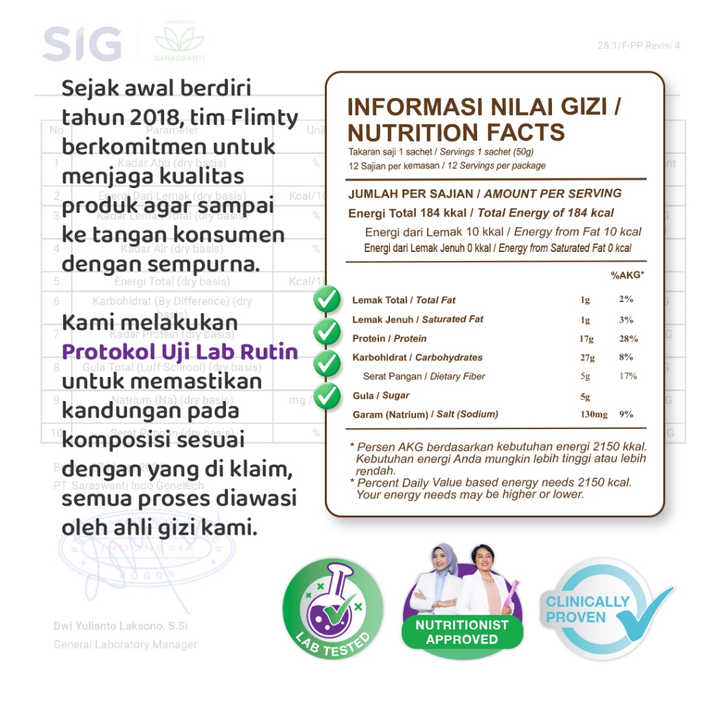 

FLIMEAL (MEAL REPLACEMENT) - 1 BOX (ISI 12 SACHET) - COKLAT SUSU
