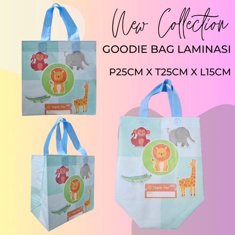 

Goodiebag ulang tahun 25x25x15 DINOLusinan isi 12pcs tas ulang tahun baby dino
