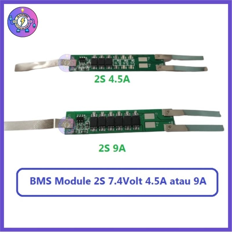 BMS Modul 2S 7.4V 7.4volt  Module Pelindung Baterai 18650 Protection BMS 2S 4.5A 9A 4.5 9 Amper