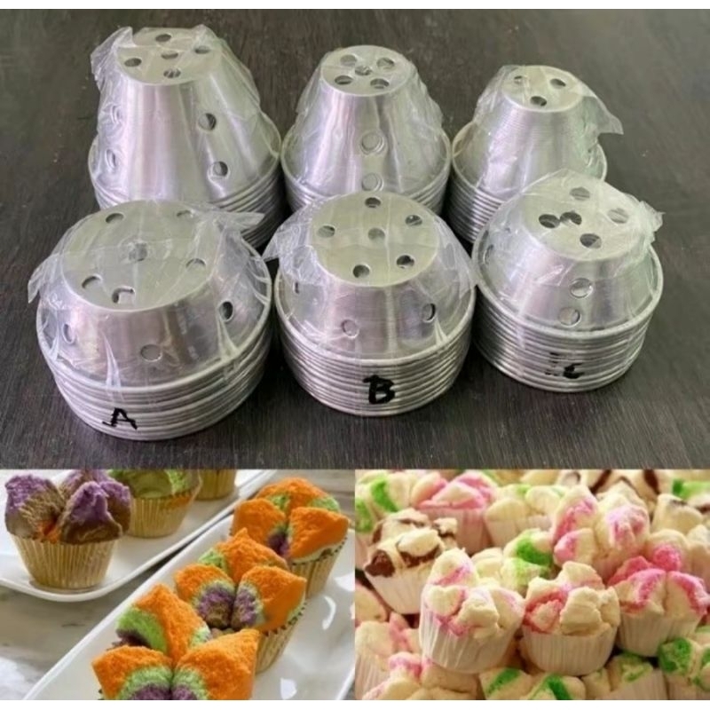 12Pcs Cetakan Bolu Kukus/ Bolu Kukus Pendek/ Loyang Bolu Kukus/ Bolu Kukus Mekar