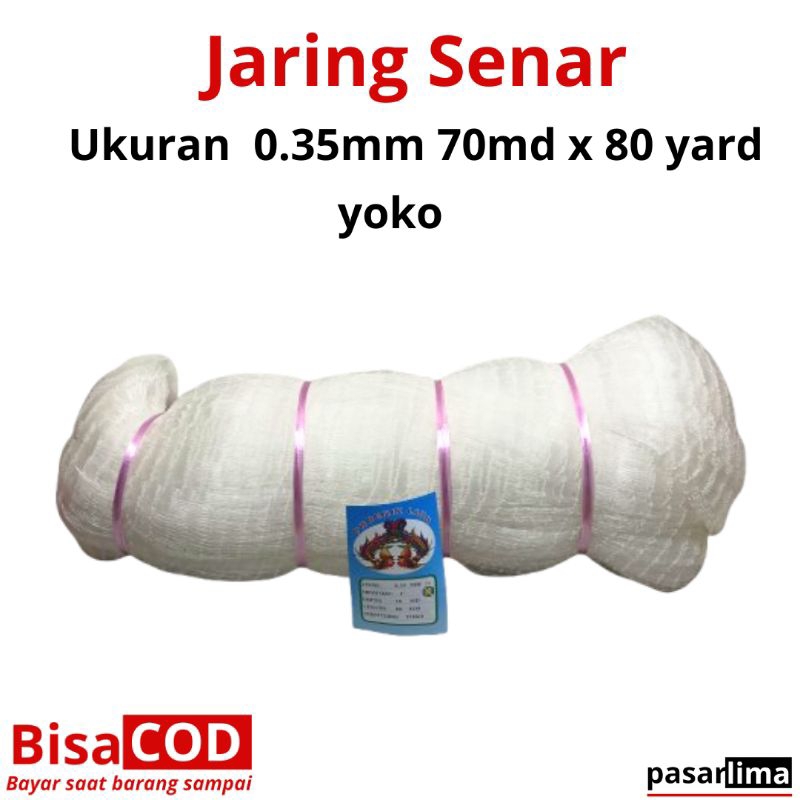 Jaring senar ukuran 0.35 mm  70 md x 80 yard yoko