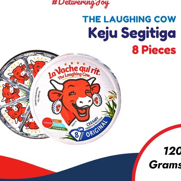 

The Laughing Cow Keju Cheese Triangle 8 Portion 120 Gr Keju