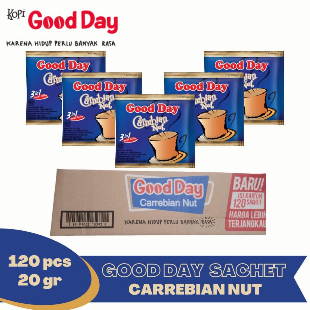 

GOOD DAY SACHET CARREBIAN NUT 20 GRAM X 60PCS