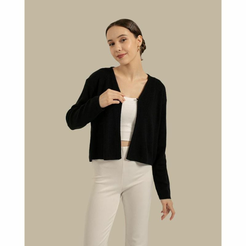 MANJA Crop Cardigan Rajut atasan wanita korean style