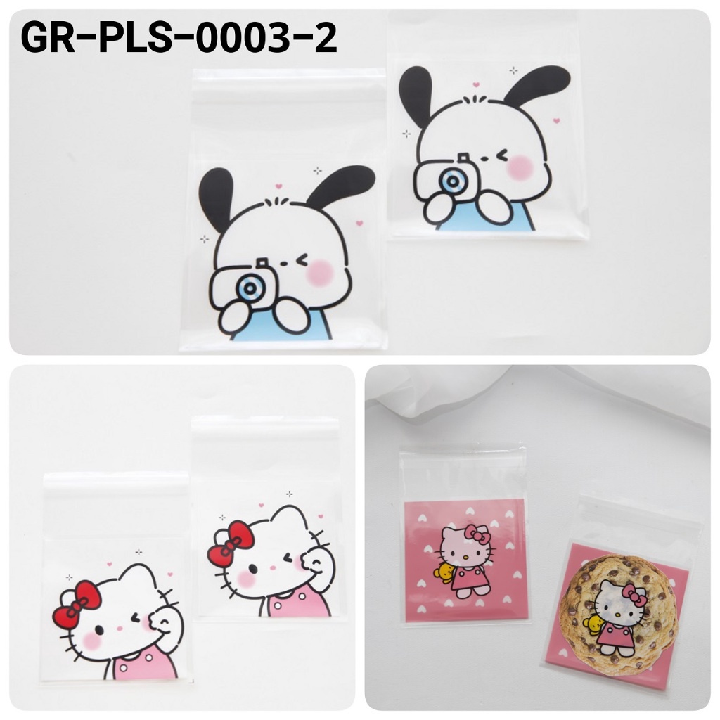 

Hemat 2 Produk Plastik cookies kue mooncake packaging hello kitty pink A75