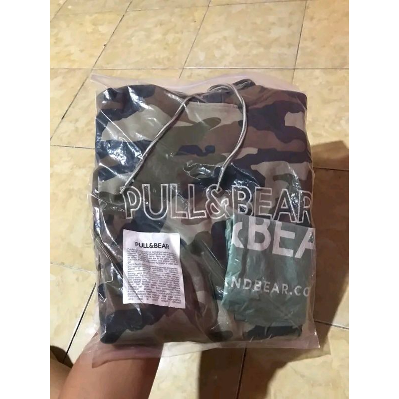 Hoodie Pull&Bear camo brown