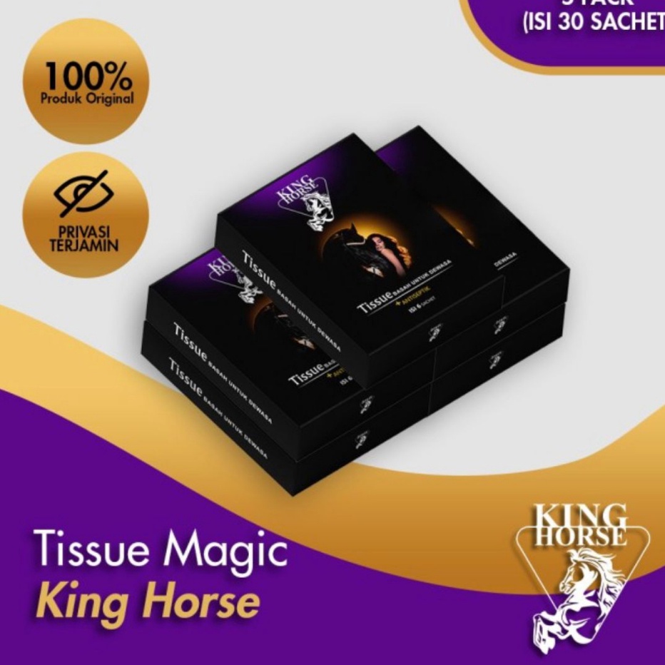 Tisu Tissue Magic King Horse Box isi 6 Sachet
