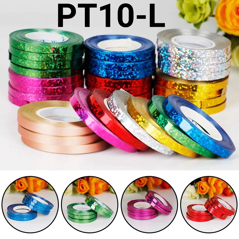 

Gratis Barang Pita tali balon ribbon bunga dekorasi 5 mm 1meter laser glossy Pita Balon A75