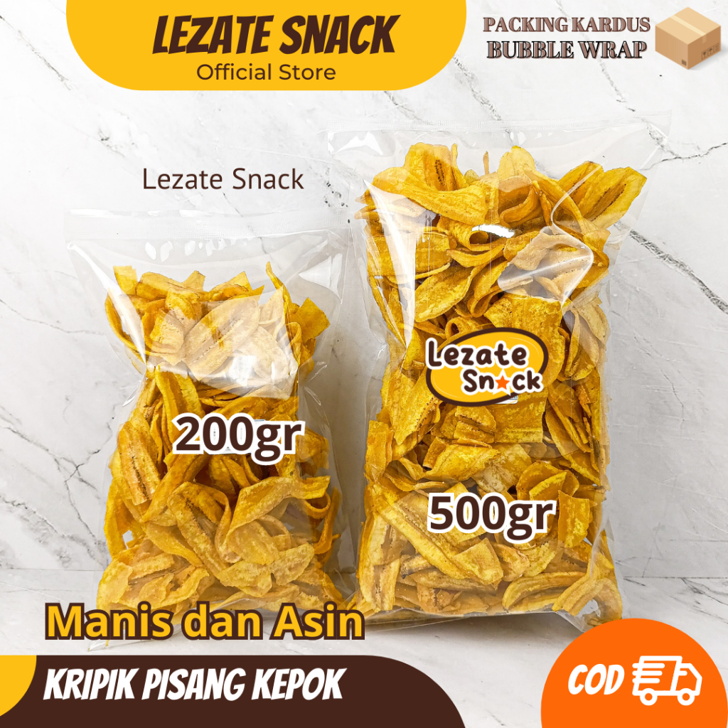 

Kripik PIsang Kepok Manis 200gr Murah /Kripik Pisang Kepok Manis Khas Lampung Tipis Keripik Pisang Madu WAP