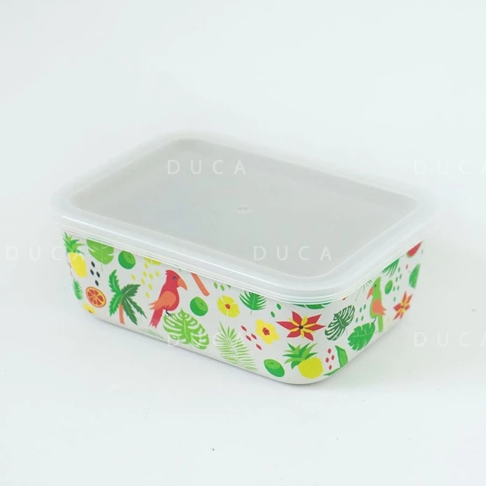 Kotak Makan Tempat Bekal Karet Qucina™️ Kedap Udara GO Green Rectangular Storage Container 900 ML