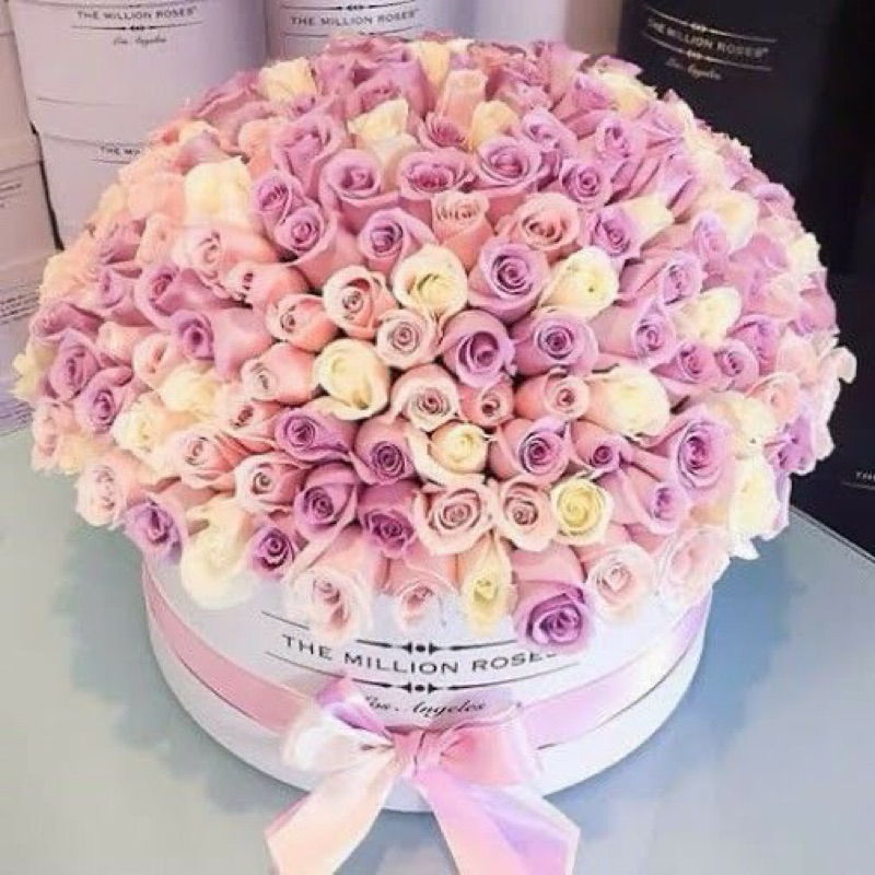 the purple white pink mix tralala bouquets bloombox bucket buket bunga segar fresh sameday kekasih s