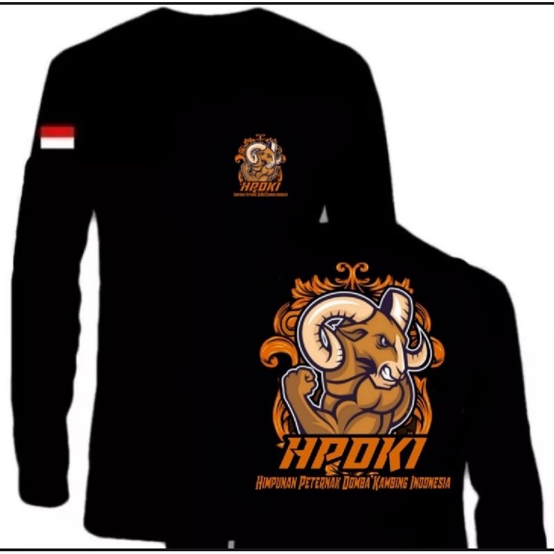 KAOS TANGAN PANJANG HPDKI HIMPUNAN PETERNAK KAMBING DOMBA LOGO GOLD
