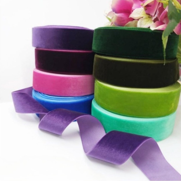 

1 Roll Pita udru 34 Inch Pita Beludru 2 Cm Pita Beludru Warna Pita Velvet Pita Kado Warna Pita udru Polos 34