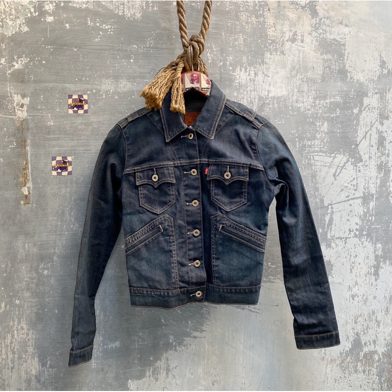 jaket jeans cewe U S A bahan jeans kaku