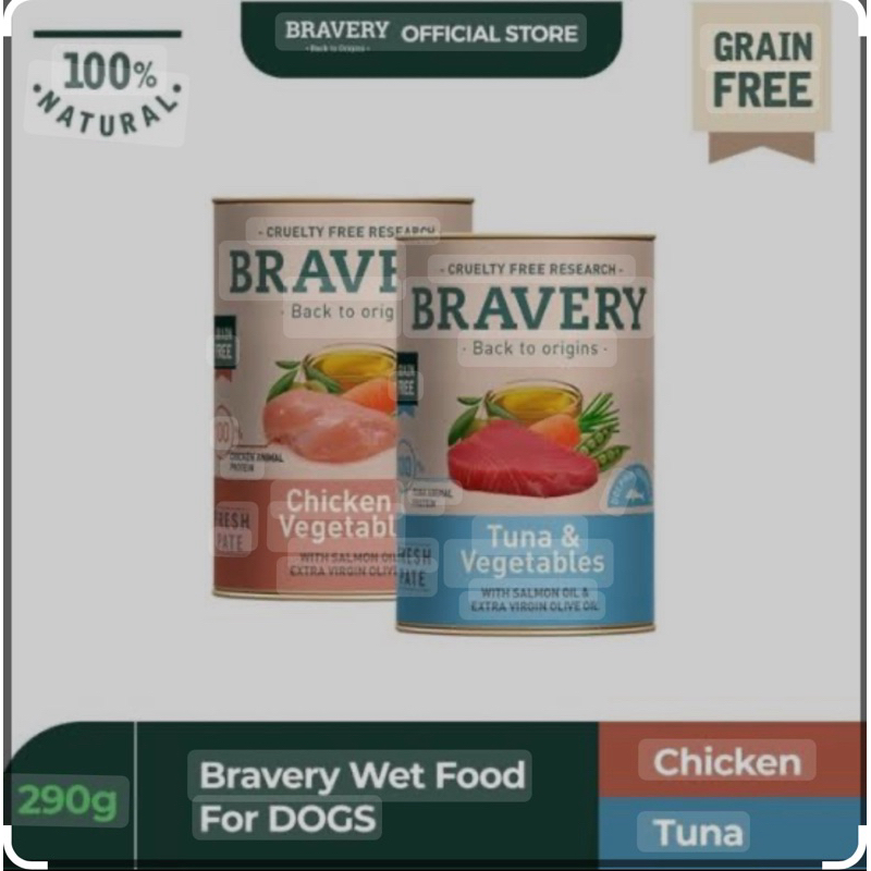 BRAVERY Dog Wet Food 290Gr