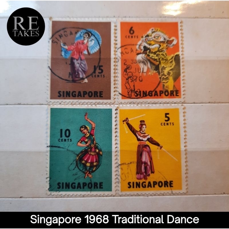 

Prangko Koleksi Filateli Singapura 1968 Traditional Dance