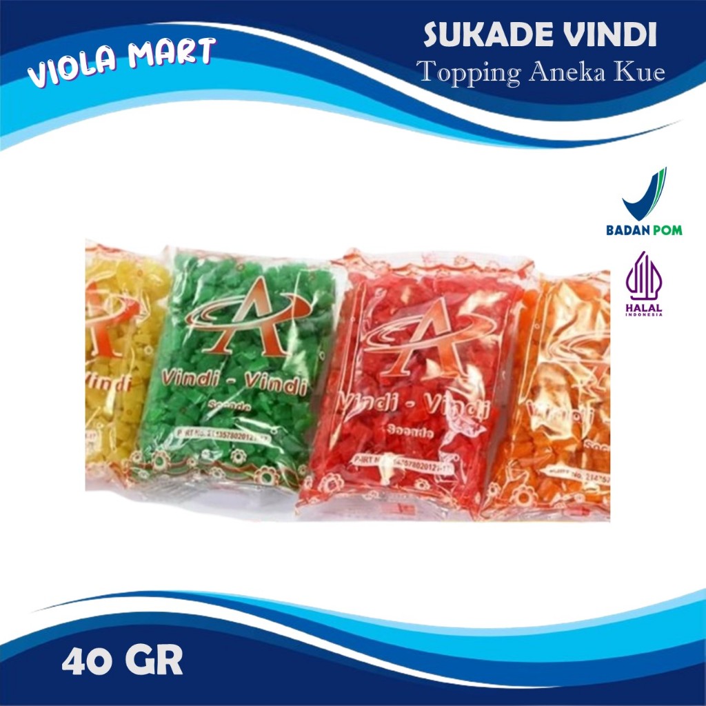 

Sukade Vindi 40gr - Sucade Topping Kue / SOCADE Buah Kering