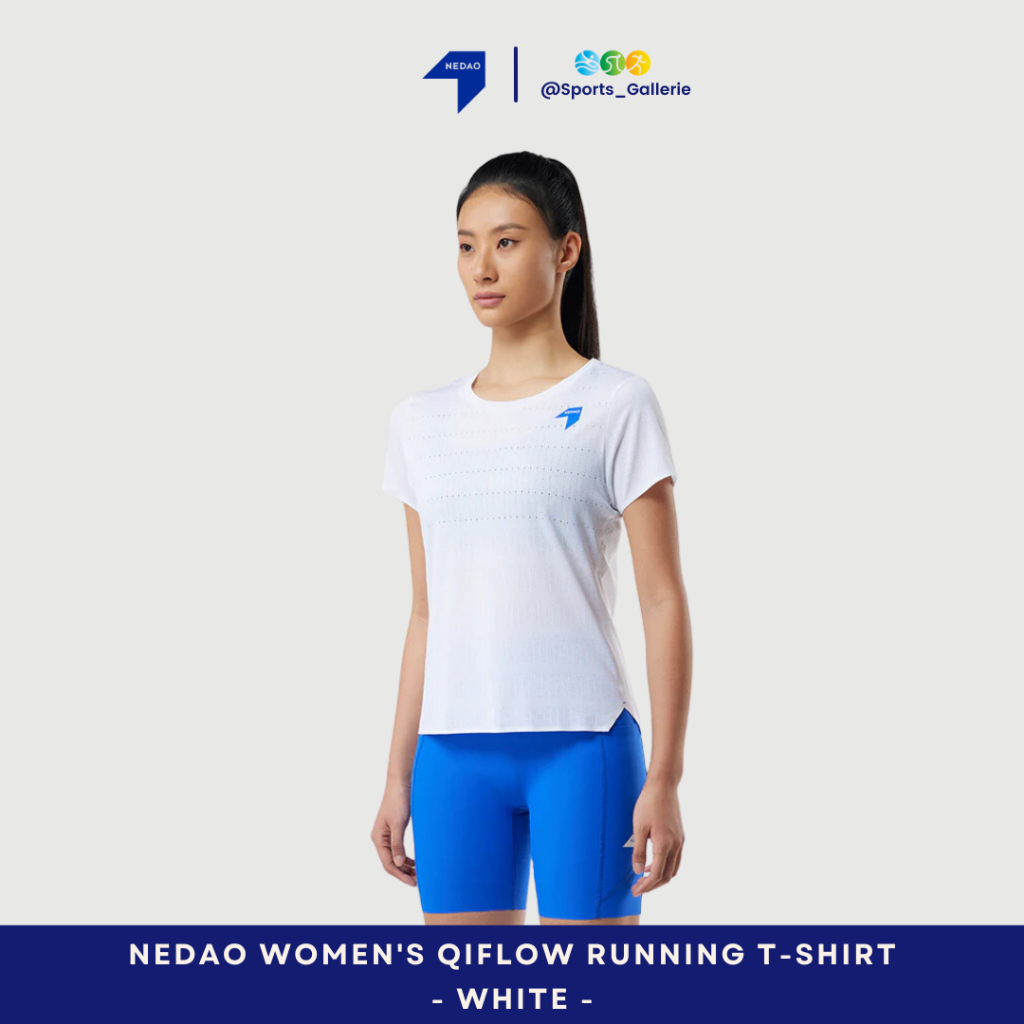 NEDAO Women QiFlow Running Tshirt - White