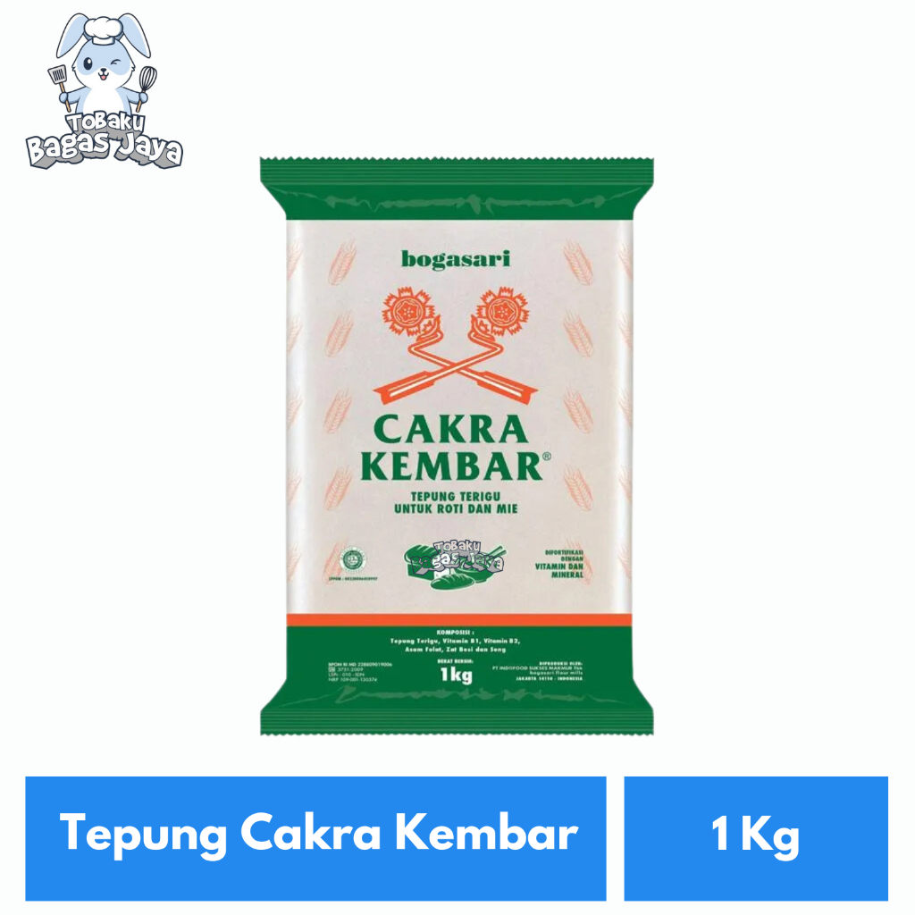 

Tepung Bogasari Cakra Kembar 1 Kg