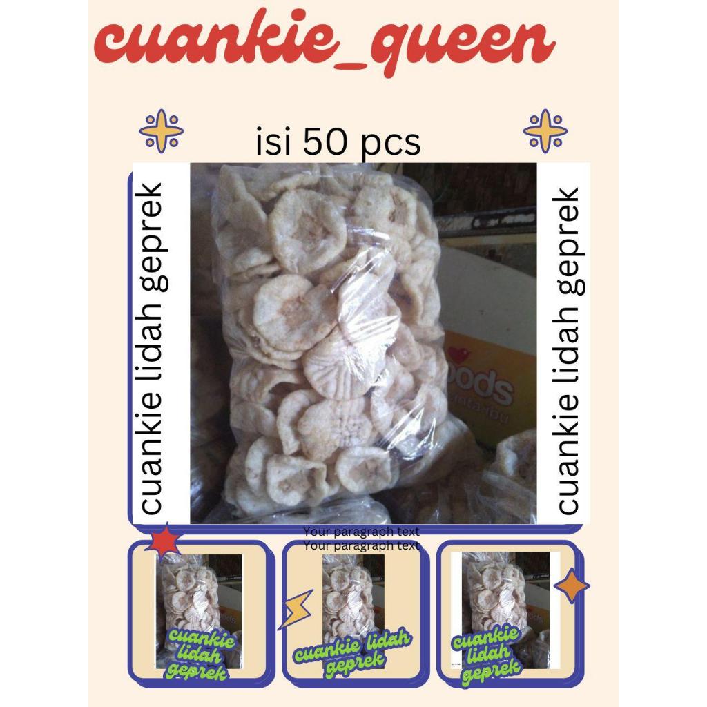 

CUANKIE LIDAH GEPREK IKAN TENGIRI ISI 50 PCS