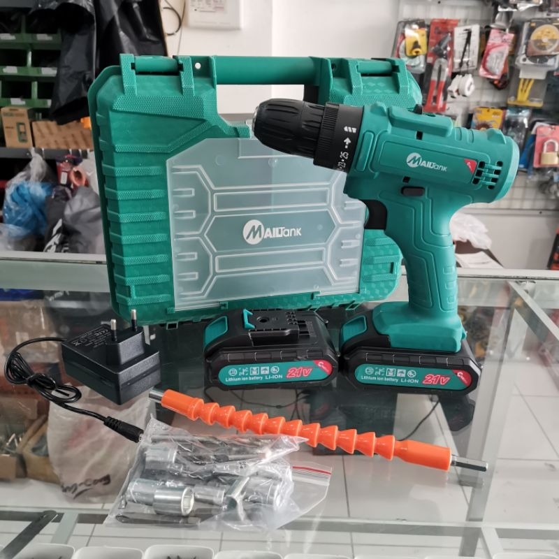 Mesin bor cordless 21V MAILTANK SH07 mesin bor baterai bor batre baterei